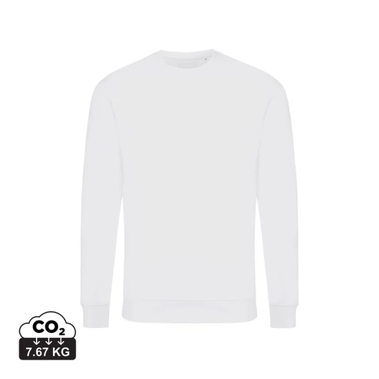 Iqoniq Zion újrahaszn. pamut pulóver kerek nyakkivágással recycled white XXXL Unisex