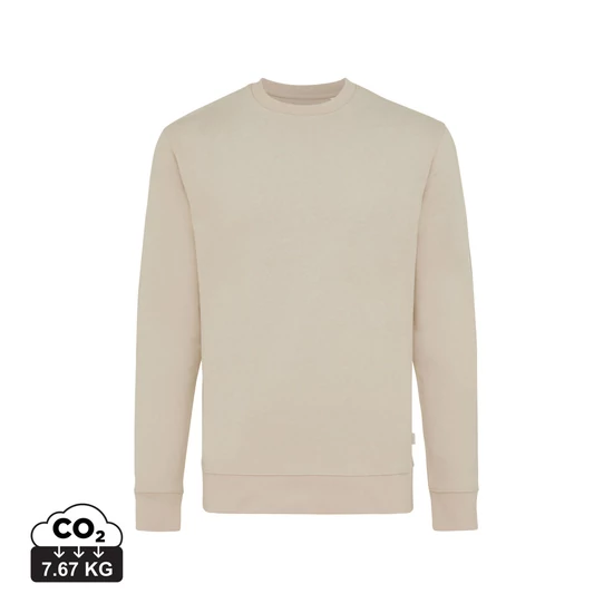 Iqoniq Zion újrahaszn. pamut pulóver kerek nyakkivágással desert M Unisex