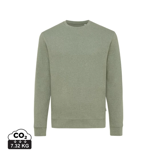Iqoniq Denali újrahaszn. pamut pulóver festetlen heather green XL Unisex