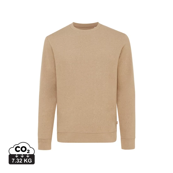 Iqoniq Denali újrahaszn. pamut pulóver festetlen heather brown XS Unisex