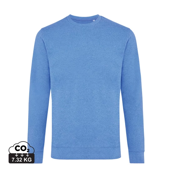 Iqoniq Denali újrahaszn. pamut pulóver festetlen heather blue M Unisex