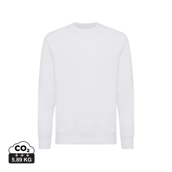 Iqoniq Etosha könnyű újrah. pamut kerek nyakú pulóver recycled white XXXL Unisex