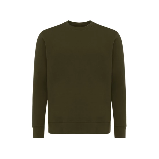 Iqoniq Etosha könnyű újrah. pamut kerek nyakú pulóver khaki XXS Unisex