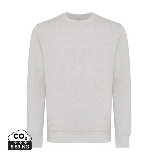 Iqoniq Etosha könnyű újrah. pamut kerek nyakú pulóver light heather grey XXXL Unisex