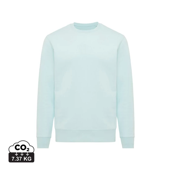 Iqoniq Etosha könnyű újrah. pamut kerek nyakú pulóver crushed mint L Unisex