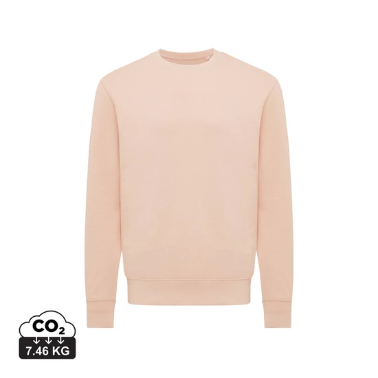 Iqoniq Etosha könnyű újrah. pamut kerek nyakú pulóver peach nectar XXXL Unisex