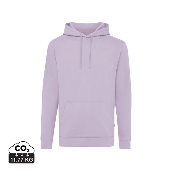 Iqoniq Jasper újrahasznosított pamut kapucnis pulóver lavender M Unisex