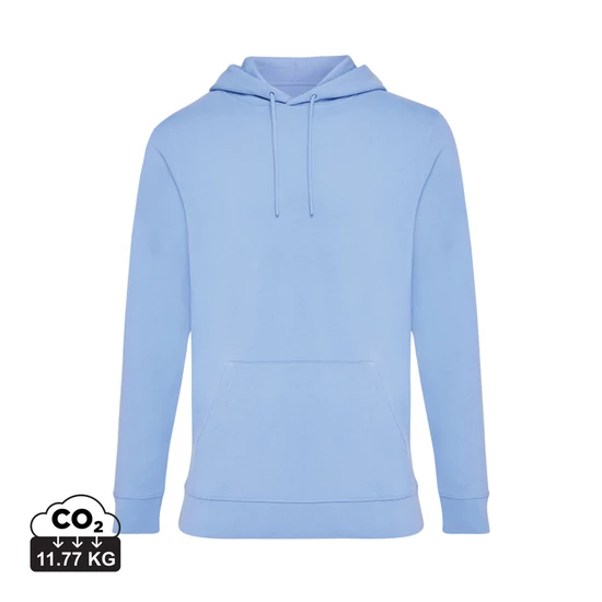Iqoniq Jasper újrahasznosított pamut kapucnis pulóver sky blue M Unisex