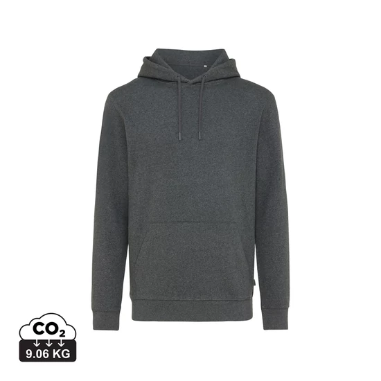 Iqoniq Torres újrahaszn. pamut kapucnis pulóver festetlen heather anthracite XXS Unisex