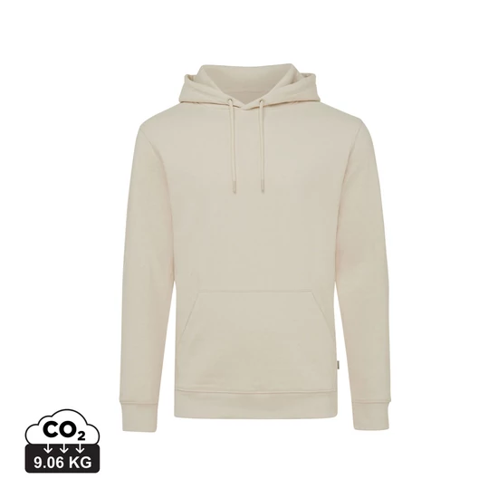 Iqoniq Torres újrahaszn. pamut kapucnis pulóver festetlen natural raw M Unisex