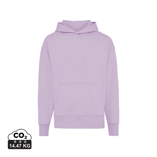Iqoniq Yoho relaxed újrahasznosított pamut kapucnis pulóver lavender XXXL Unisex