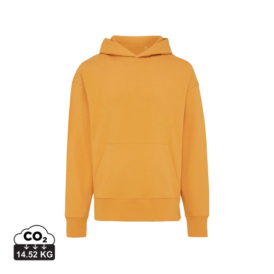 Iqoniq Yoho relaxed újrahasznosított pamut kapucnis pulóver sundial orange XXXL Unisex