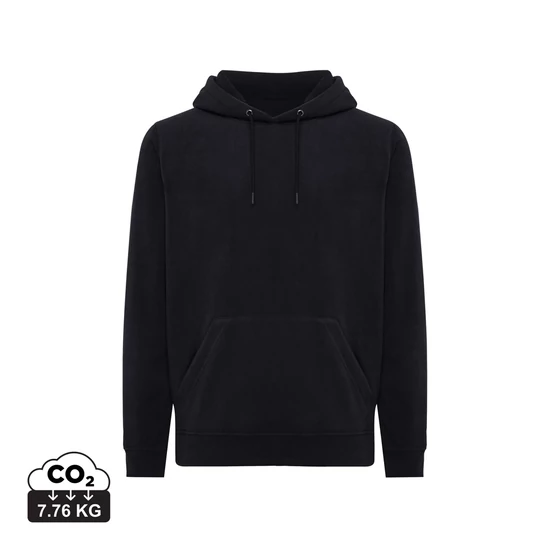 Iqoniq Trivor újrah. poliészter mikropolár kapucnis pulóver fekete XS Unisex