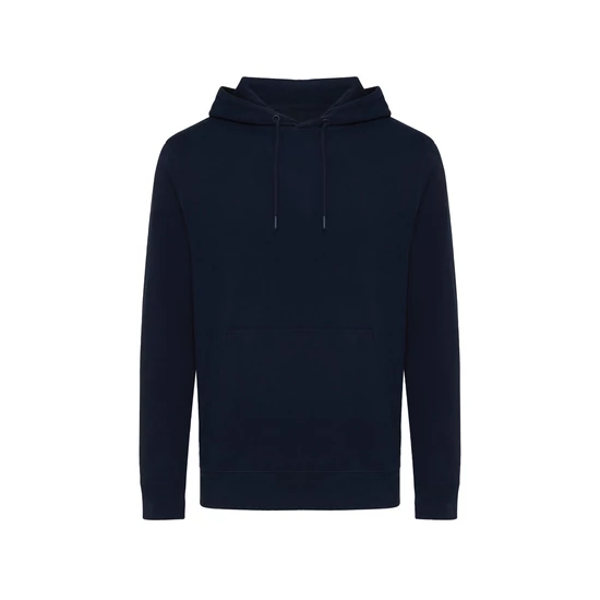 Iqoniq Rila könnyű újrah. pamut kapucnis pulóver sötétkék XXS Unisex