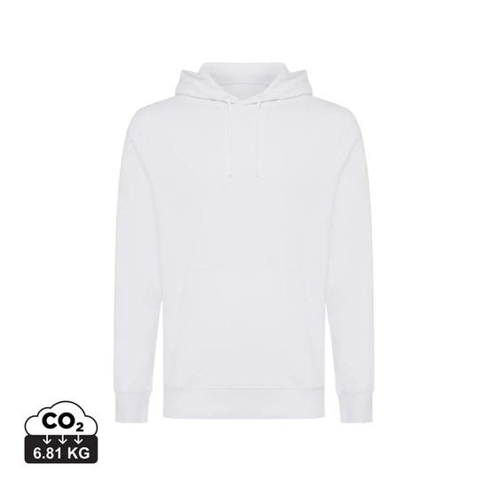 Iqoniq Rila könnyű újrah. pamut kapucnis pulóver recycled white 4XL Unisex