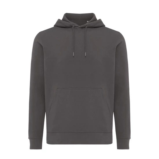 Iqoniq Rila könnyű újrah. pamut kapucnis pulóver kőszén XXS Unisex
