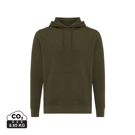 Iqoniq Rila könnyű újrah. pamut kapucnis pulóver khaki L Unisex