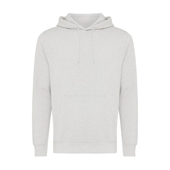 Iqoniq Rila könnyű újrah. pamut kapucnis pulóver light heather grey XXS Unisex