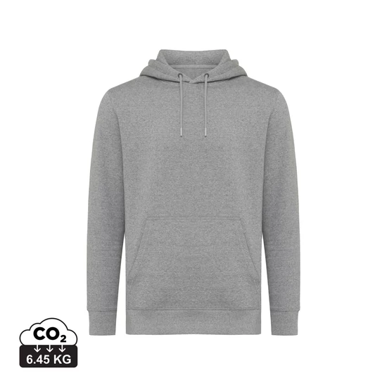 Iqoniq Rila könnyű újrah. pamut kapucnis pulóver light heather anthracite L Unisex