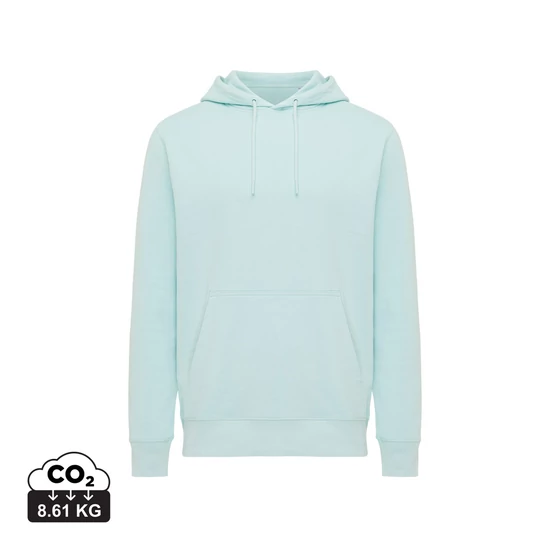 Iqoniq Rila könnyű újrah. pamut kapucnis pulóver crushed mint L Unisex