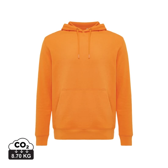 Iqoniq Rila könnyű újrah. pamut kapucnis pulóver narancs XXL Unisex