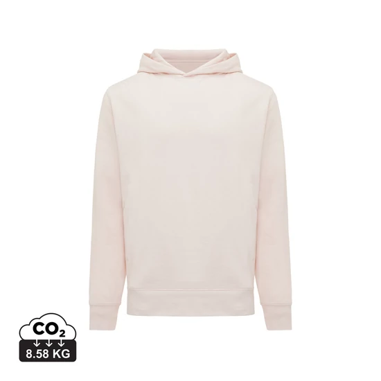 Iqoniq Yengo újrah. pamut kapucnis pulóver oldalsó zsebekkel cloud pink L Unisex