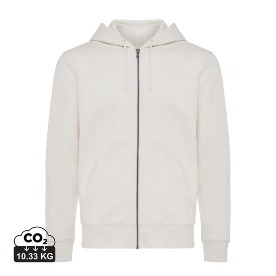 Iqoniq Abisko újrahaszn. pamut cipzáras kapucnis pulóver natural raw XXL Unisex