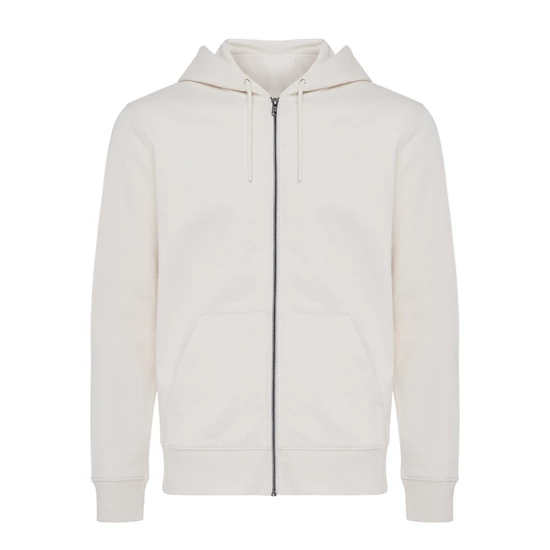 Iqoniq Abisko újrahaszn. pamut cipzáras kapucnis pulóver natural raw XXS Unisex