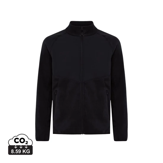 Iqoniq Talung újrah. poliészter mikropolár cipzárral fekete 5XL Unisex