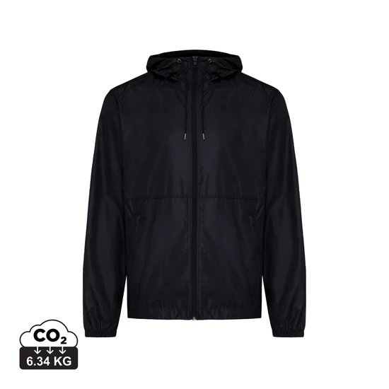 Iqoniq Logan újrahasznosított poliészter könnyű dzseki fekete 4XL Unisex
