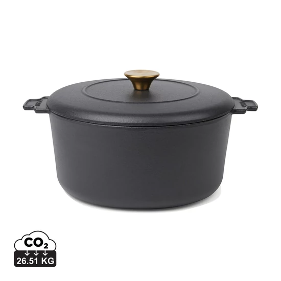 VINGA Monte Heritage cocotte edény, 5,5 l fekete  