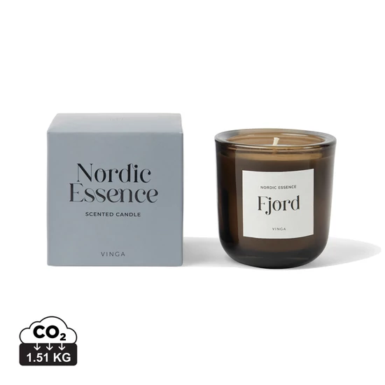 Nordic Essence illatgyertya, kicsi kék, sötétbarna  