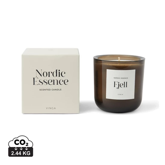 Nordic Essence illatgyertya, nagy off white, sötétbarna  