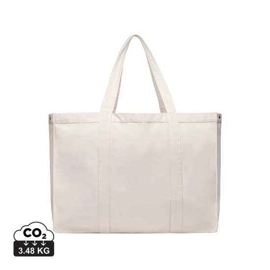 VINGA Hilo AWARE™ újrahasznosított vászon maxi hordtáska off white  