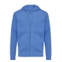 Kép 1/17 - Iqoniq Abisko újrahaszn. pamut cipzáras kapucnis pulóver heather blue XXS Unisex