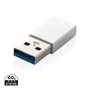 Kép 1/8 - USB adapter A típusról C típusra ezüst színű  