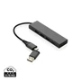 Kép 1/10 - Terra RCS újrahasznosított alumínium elosztó 3 USB porttal szürke  