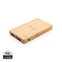 Kép 1/13 - Bambusz 4000 mAh 5W-os vezeték nélküli töltős powerbank barna  