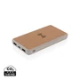 Kép 1/12 - Parafa és búzaszár 8000mAh powerbank vezeték nélküli töltés khaki  