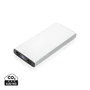 Kép 1/8 - Alumínium 18W-os 10 000 mAh PD powerbank ezüst színű  