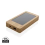 Kép 1/14 - Sunwick 10.000 mAh bambusz napelemes powerbank barna  