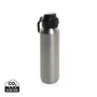 Kép 1/13 - Via RCS újrahasznosított, zárható sport palack 600 ml ezüst színű  