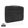 Kép 1/10 - Sima PU 15.6"-es laptoptartó fogóval fekete  