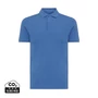 Kép 1/20 - Iqoniq Yosemite újrahasznosított pamut piké póló heather blue 5XL Unisex