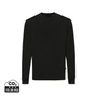 Kép 1/25 - Iqoniq Zion újrahaszn. pamut pulóver kerek nyakkivágással fekete XXXL Unisex