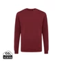 Kép 1/17 - Iqoniq Zion újrahaszn. pamut pulóver kerek nyakkivágással bordó vörös XXXL Unisex
