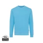 Kép 1/11 - Iqoniq Zion újrahaszn. pamut pulóver kerek nyakkivágással tranquil blue XXL Unisex