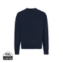 Kép 1/16 - Iqoniq Kruger relaxed újrah. pamut pulóver kerek nyakkivágás sötétkék XXXL Unisex