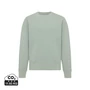 Kép 1/11 - Iqoniq Kruger relaxed újrah. pamut pulóver kerek nyakkivágás Iceberg green L Unisex