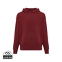 Kép 1/16 - Iqoniq Yoho relaxed újrahasznosított pamut kapucnis pulóver bordó vörös XXXL Unisex